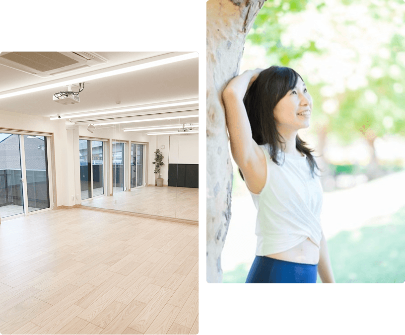 スタジオの写真と代表の写真