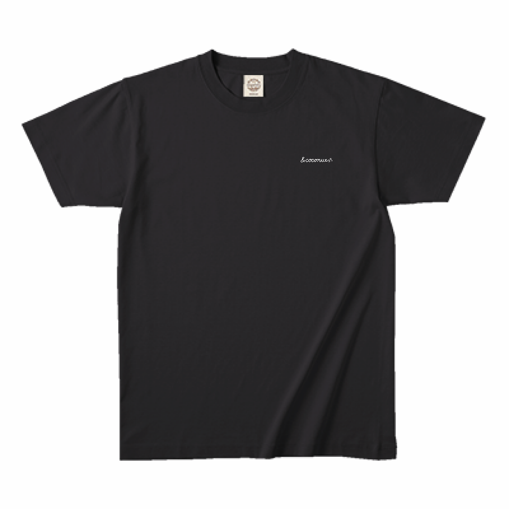 &coconuts ロゴオーガニックコットンTシャツ ブラック