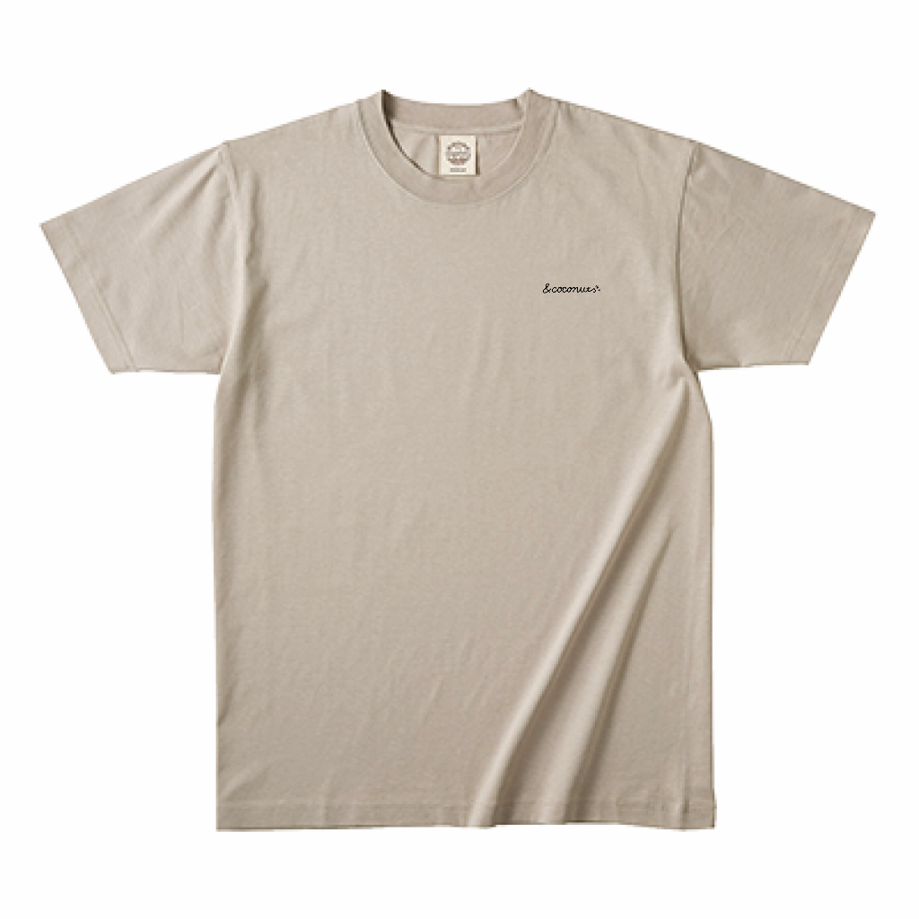 &coconuts ロゴ オーガニックコットンTシャツ ミルキーグレー
