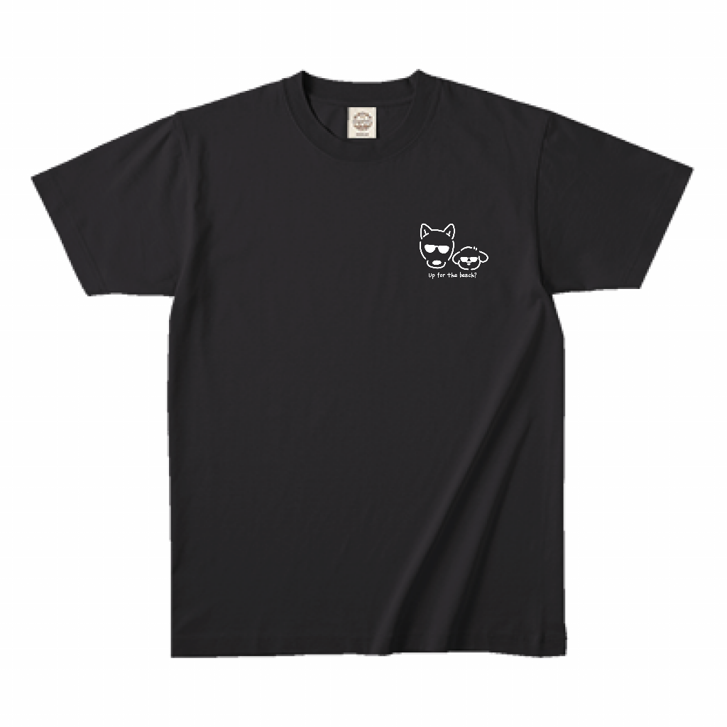 &coconuts 犬モチーフ「cocoとnuts」デザイン オーガニックコットンTシャツ ブラック 犬好き向け