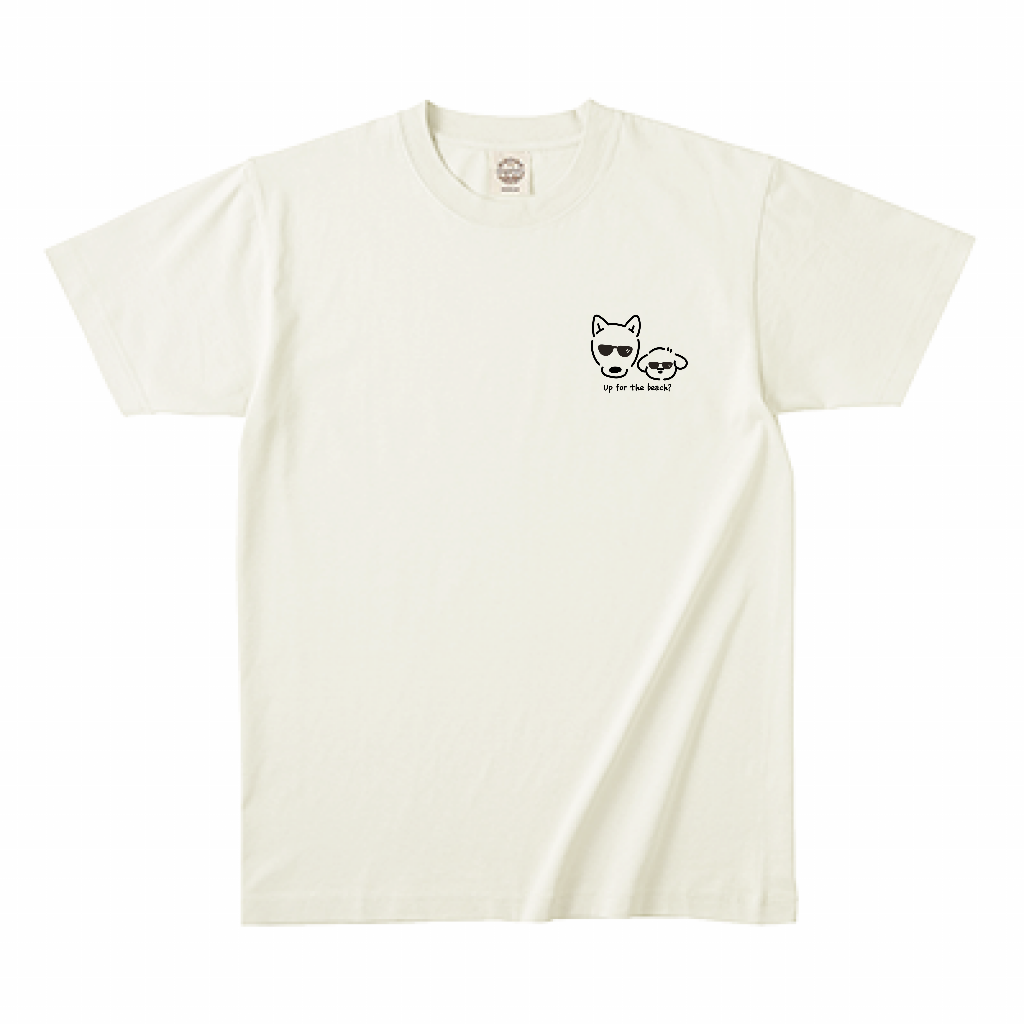 &coconuts 犬モチーフ「cocoとnuts」デザイン オーガニックコットンTシャツ ナチュラル 犬好き向け
