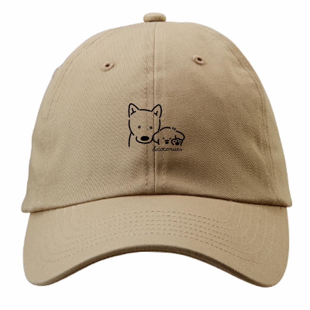&coconuts 犬モチーフ「cocoとnuts」キャップ ライトベージュ カジュアルなお出かけに