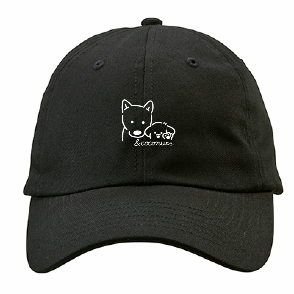 &coconuts 犬モチーフ「cocoとnuts」キャップ ブラック カジュアルなお出かけに