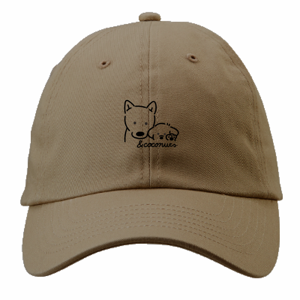 &coconuts 犬モチーフ「cocoとnuts」キャップ サンドベージュ カジュアルなお出かけに