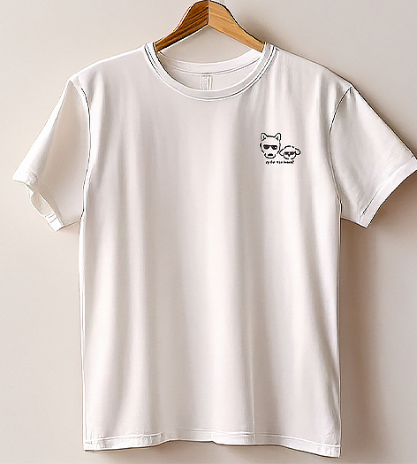 犬イラスト入りTシャツ