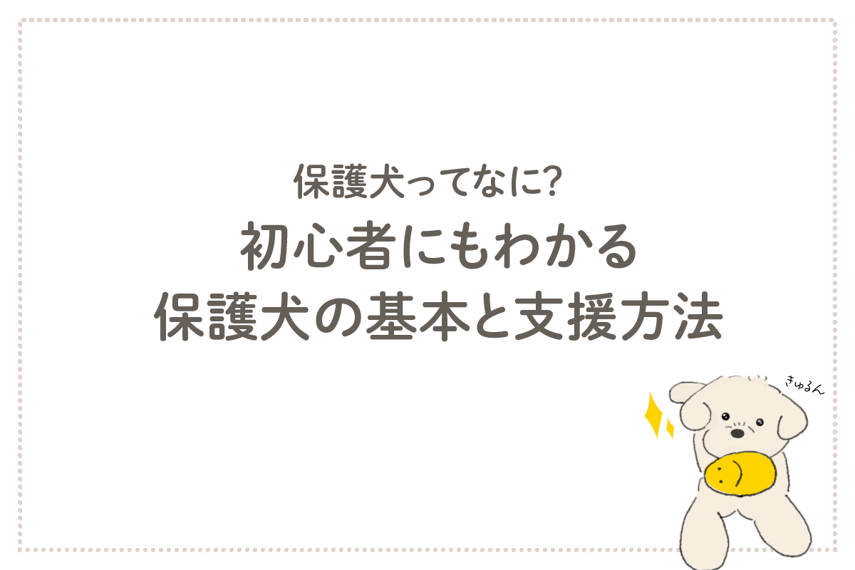 初心者にもわかる保護犬の基本と支援方法