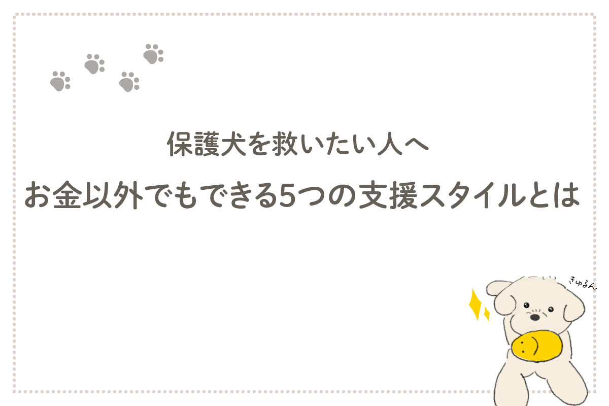 ｜お金以外でもできる5つの支援スタイルとは
